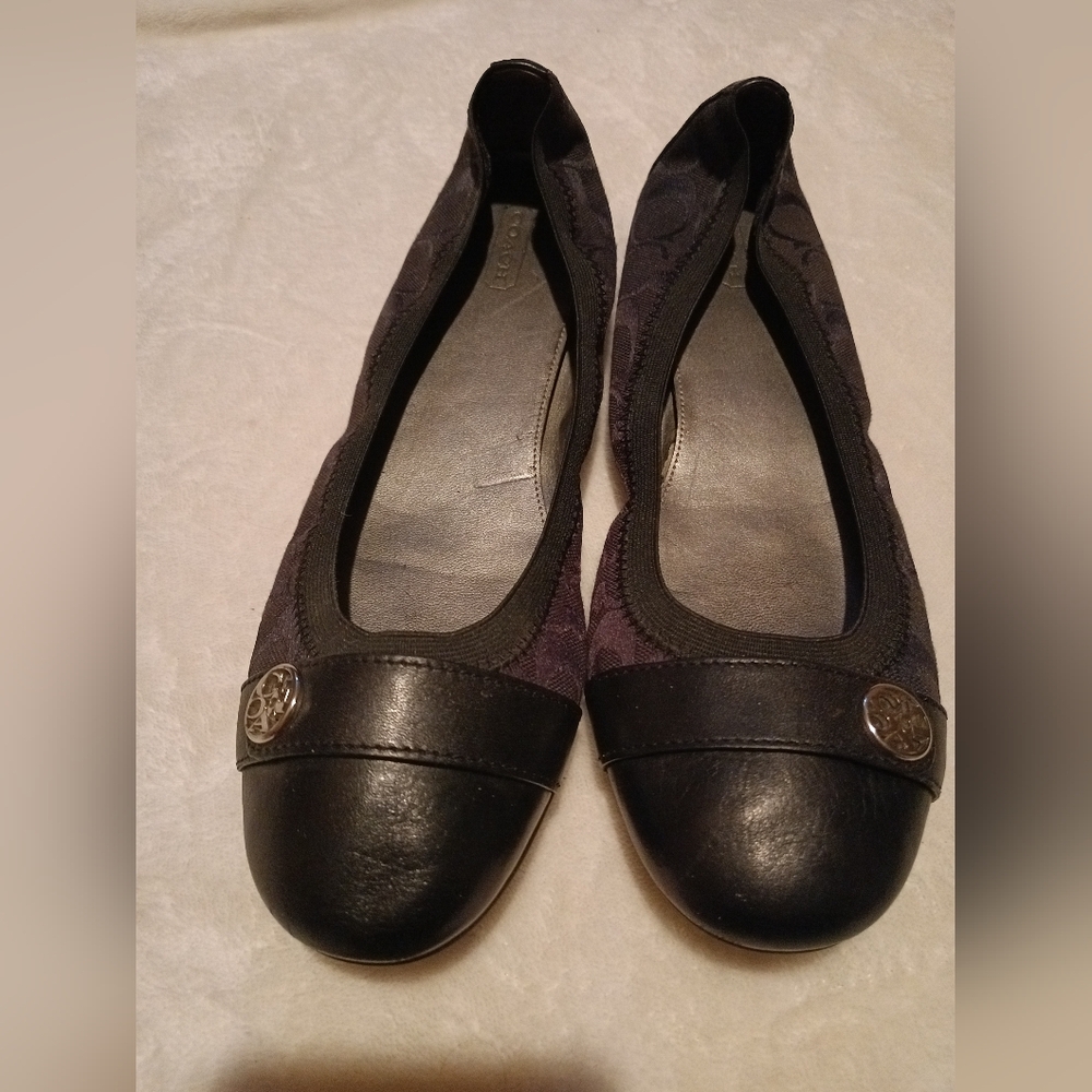 Coach leather ballerina chelsey flats